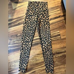 Beach Riot Black and Brown Leopard Print Leggings